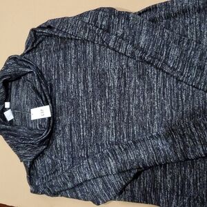 Gap cowl sweater black & gray size med. 100 recycled paper Long sleeve NWT